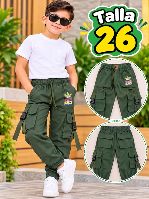 Pantalón camuflada cargo · Verde militar