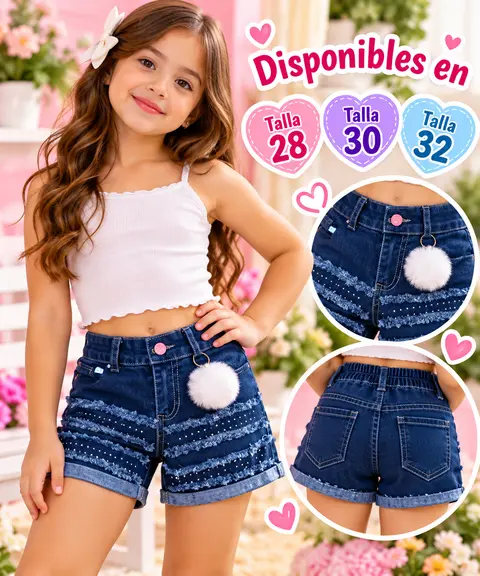 Short jean Pau · Azul oscuro