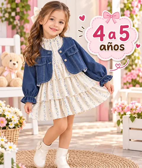 Conjunto Mia · Azul oscuro y crema