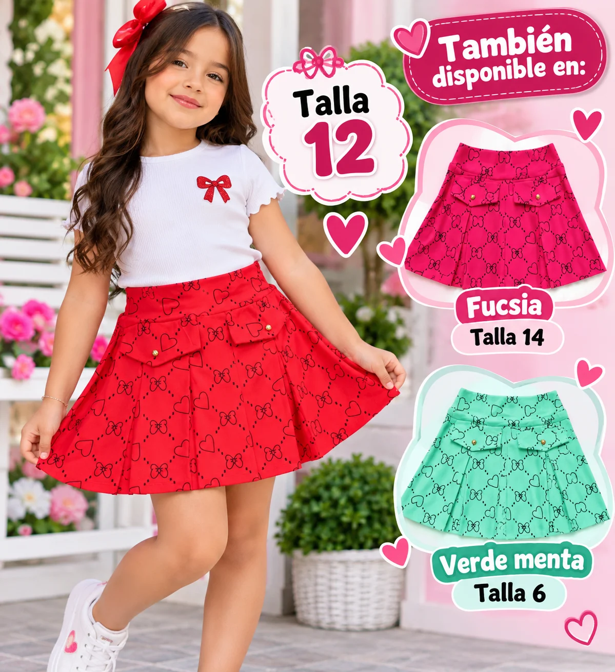 Falda short ston