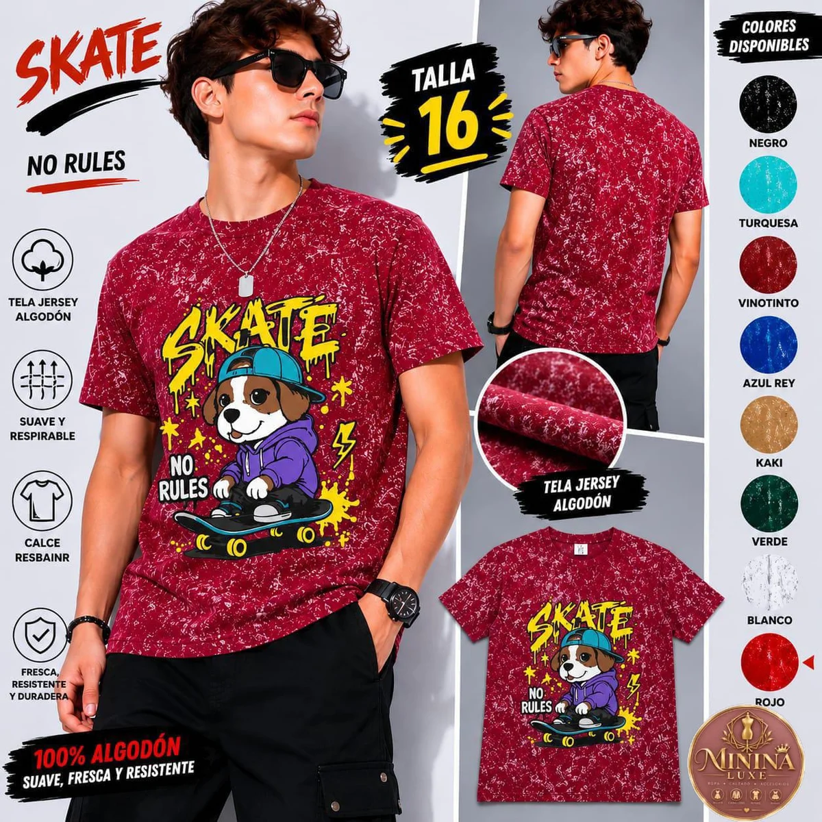 Camiseta skate