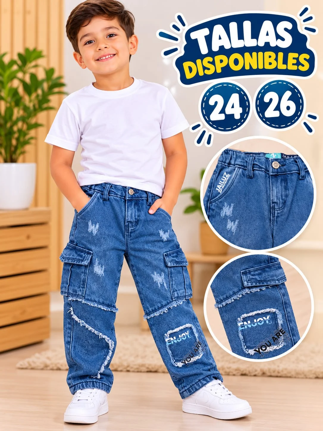 Pantalón parche cargo