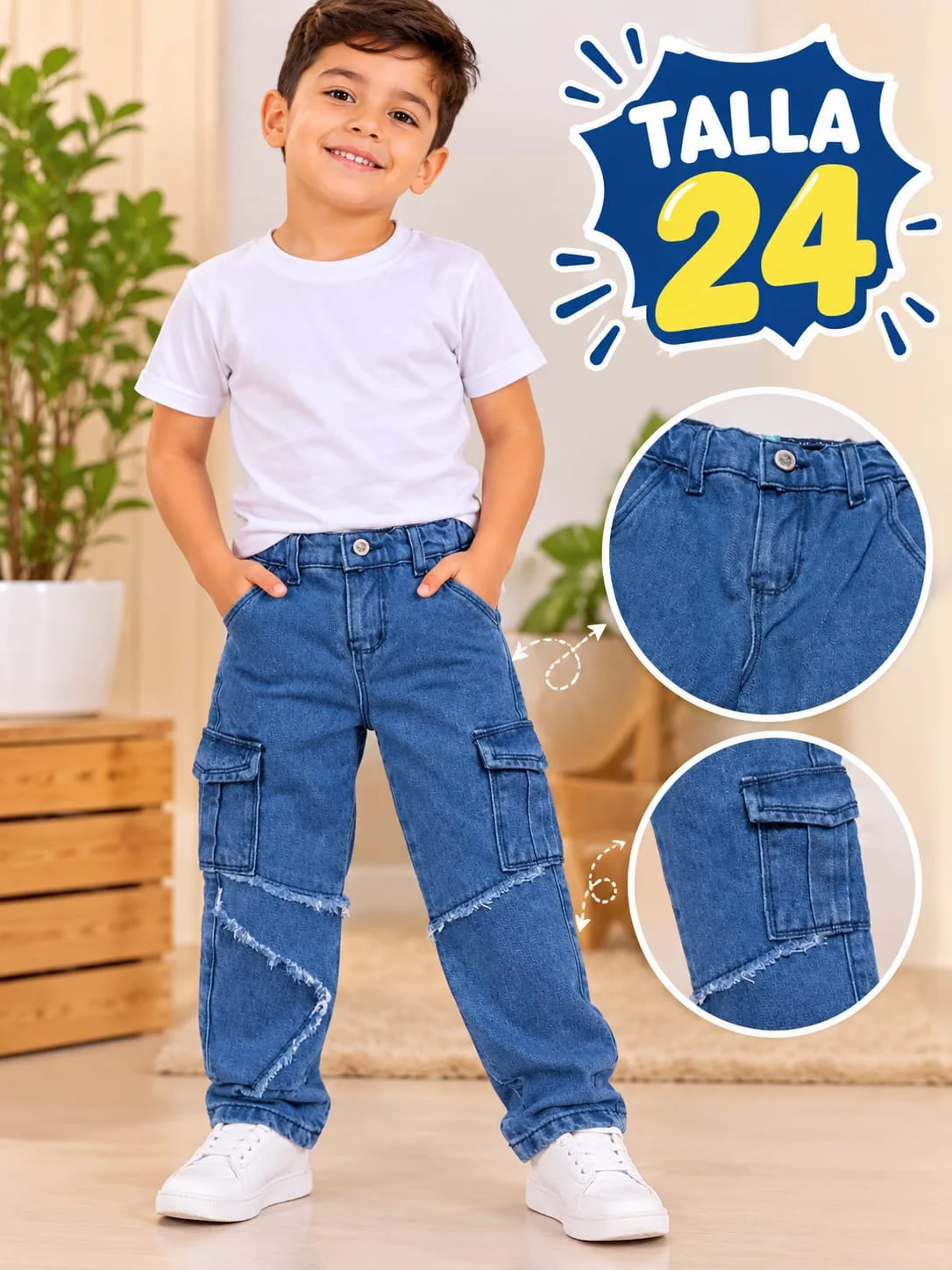 Pantalón parche cargo