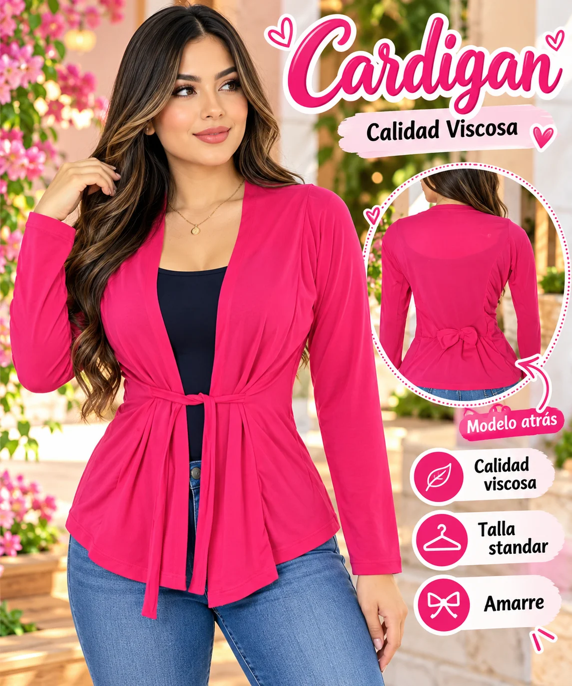 Capa piel durazno lazo