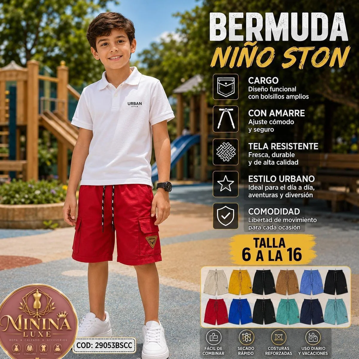 Pantaloneta ston cargo