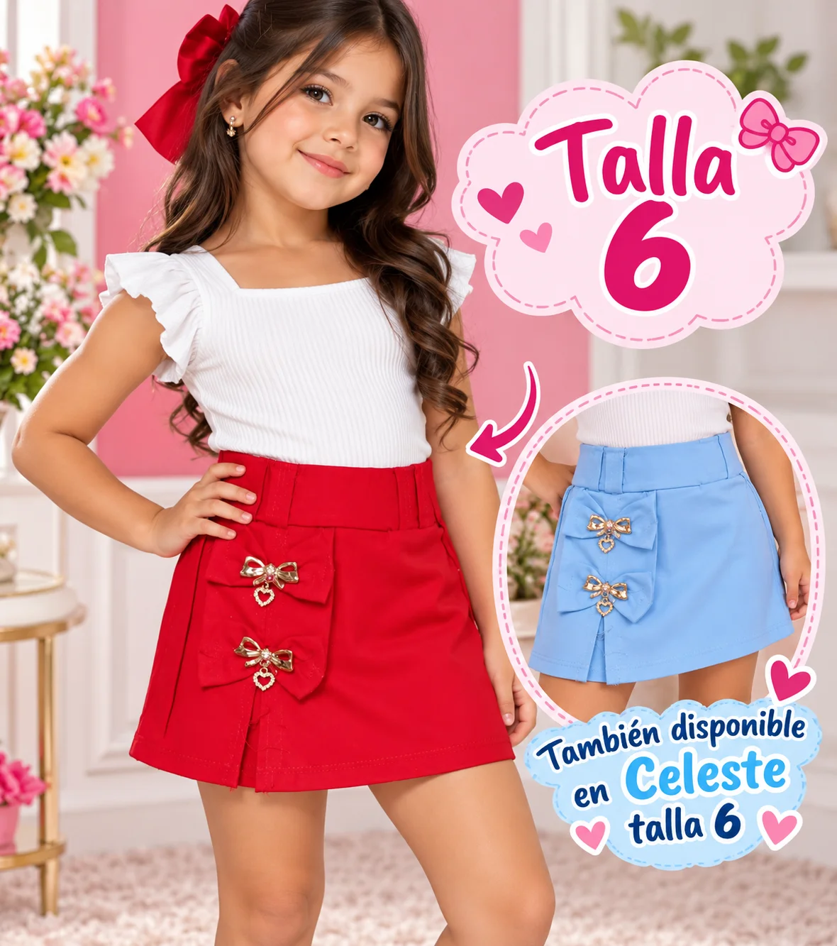 Falda short ston