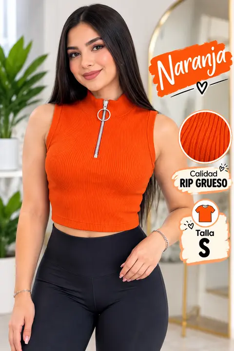 Ríp grueso cierre · Naranja