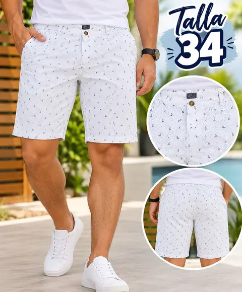 Bermuda de hombre · Blanco